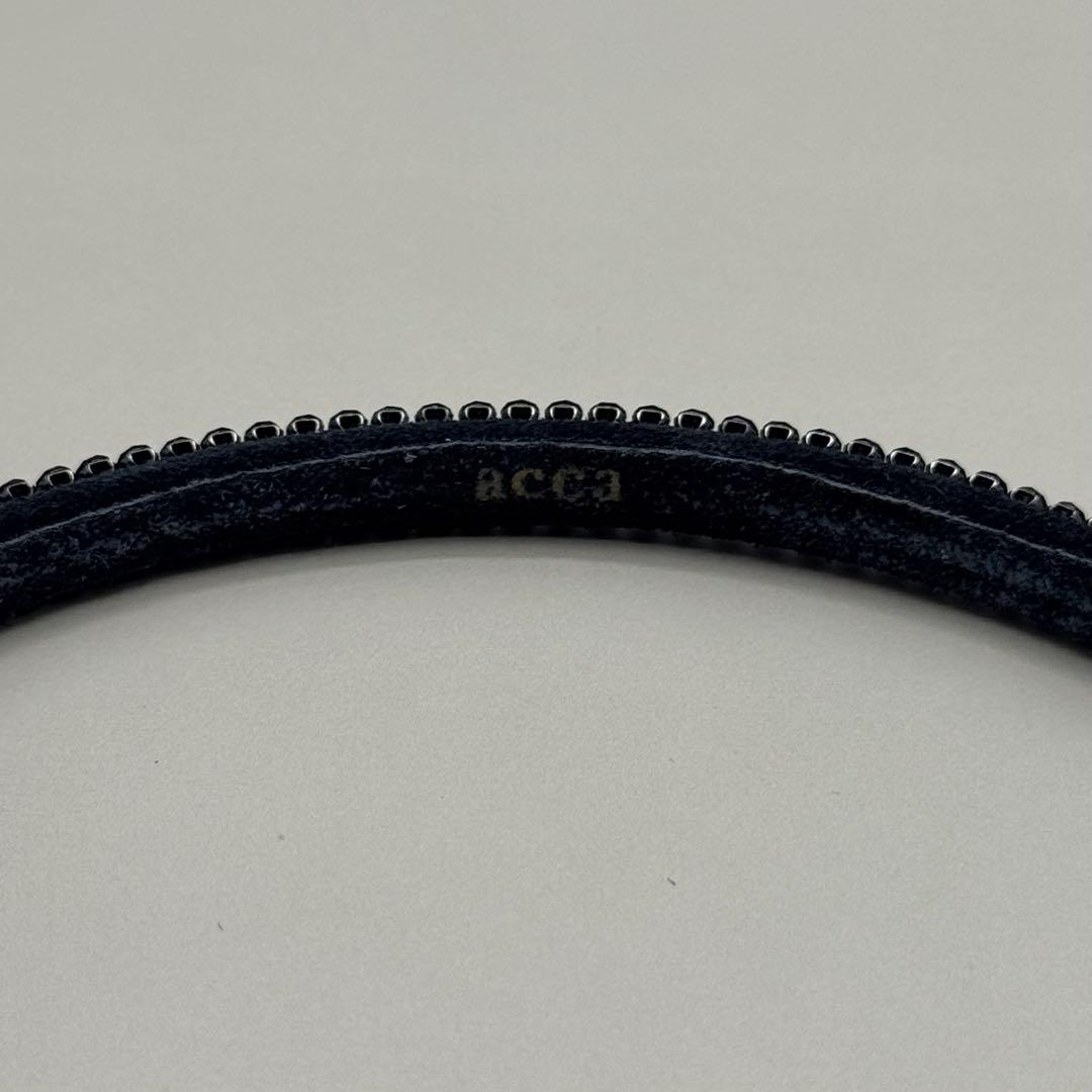 美品　アッカ　カチューシャ　3連　スワロフスキー　黒