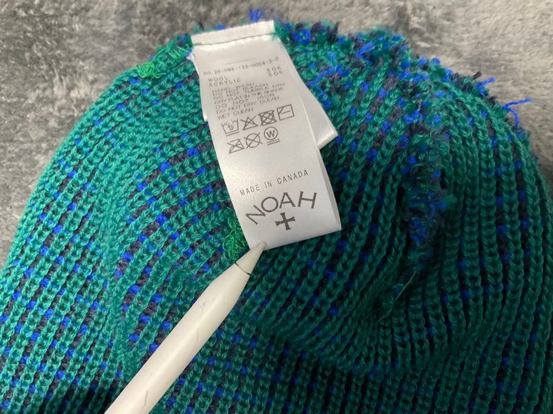 NOAH Tri-Color Beanie ニット帽・ビーニー グリーン