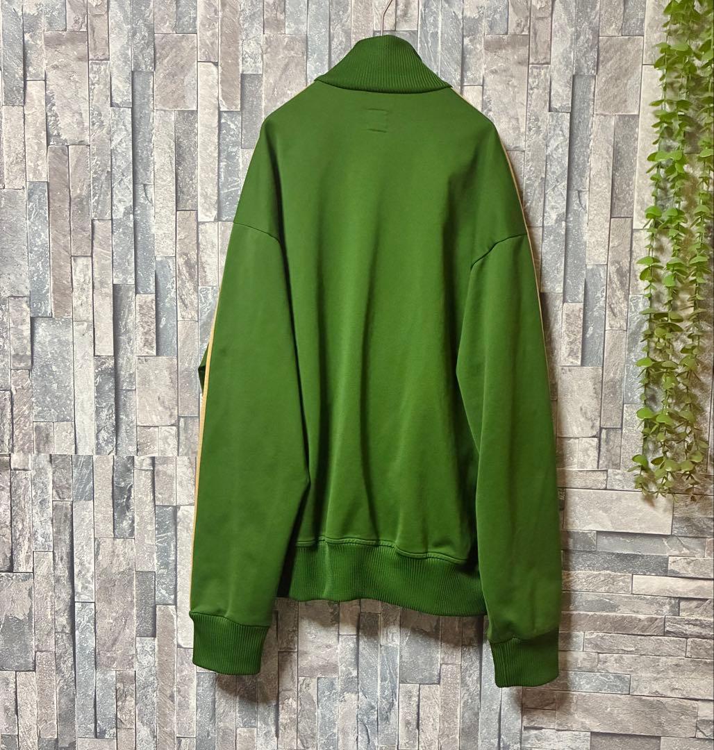 00s adidas アディダス トラックジャケット ジャージ 緑ベージュ M