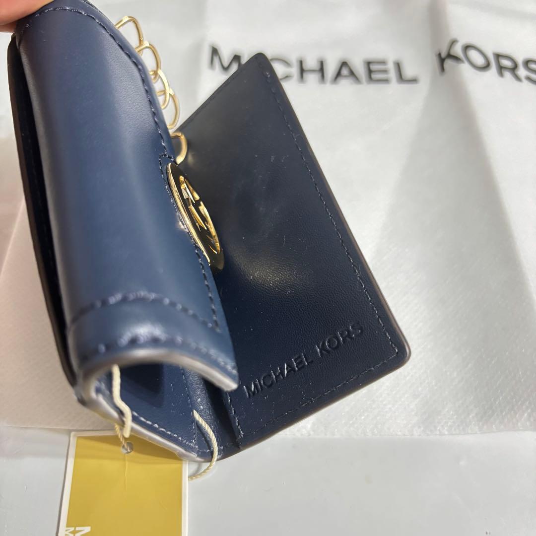 【新品未使用品】MICHAEL KORS キーケース ネイビーブルー