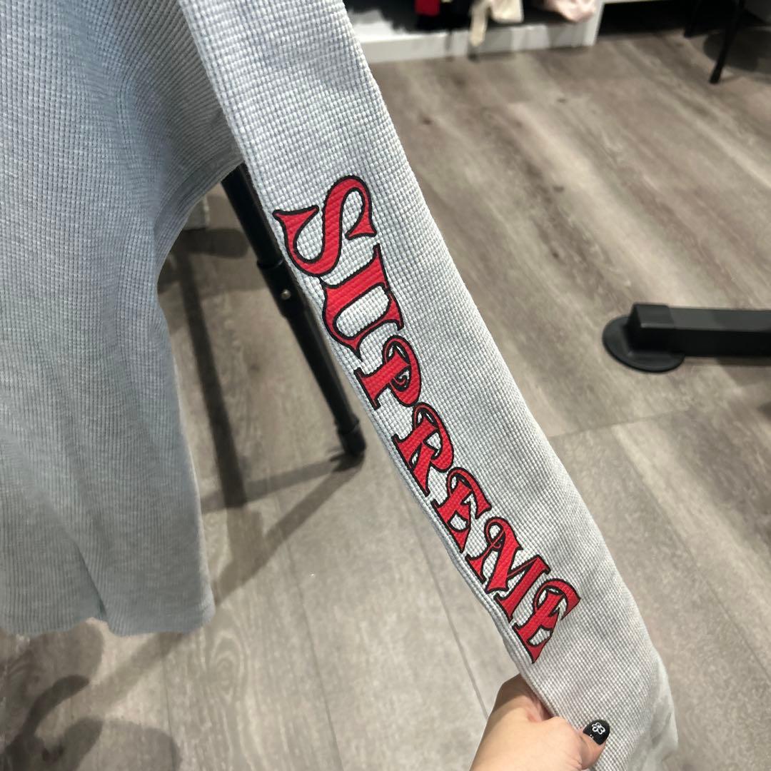 トップス supreme 17AW/Sleeve Logo Waffle Thermal