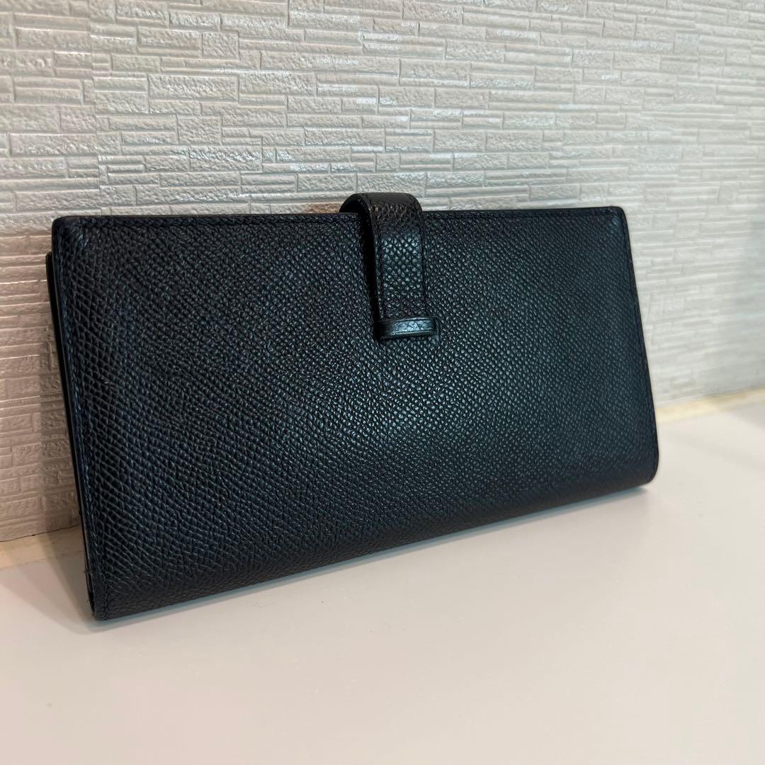 HERMES ベアンスフレ 長財布 黒