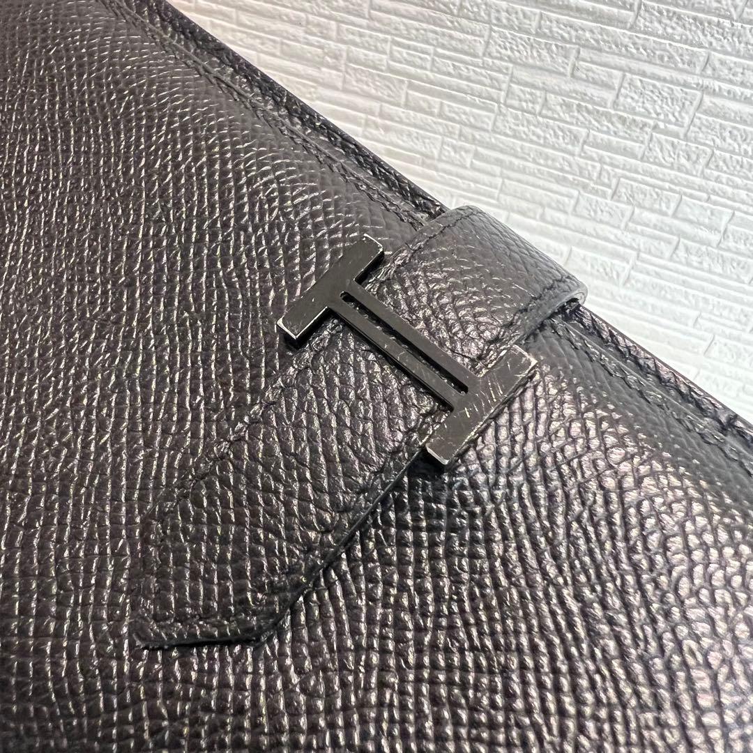 HERMES ベアンスフレ 長財布 黒