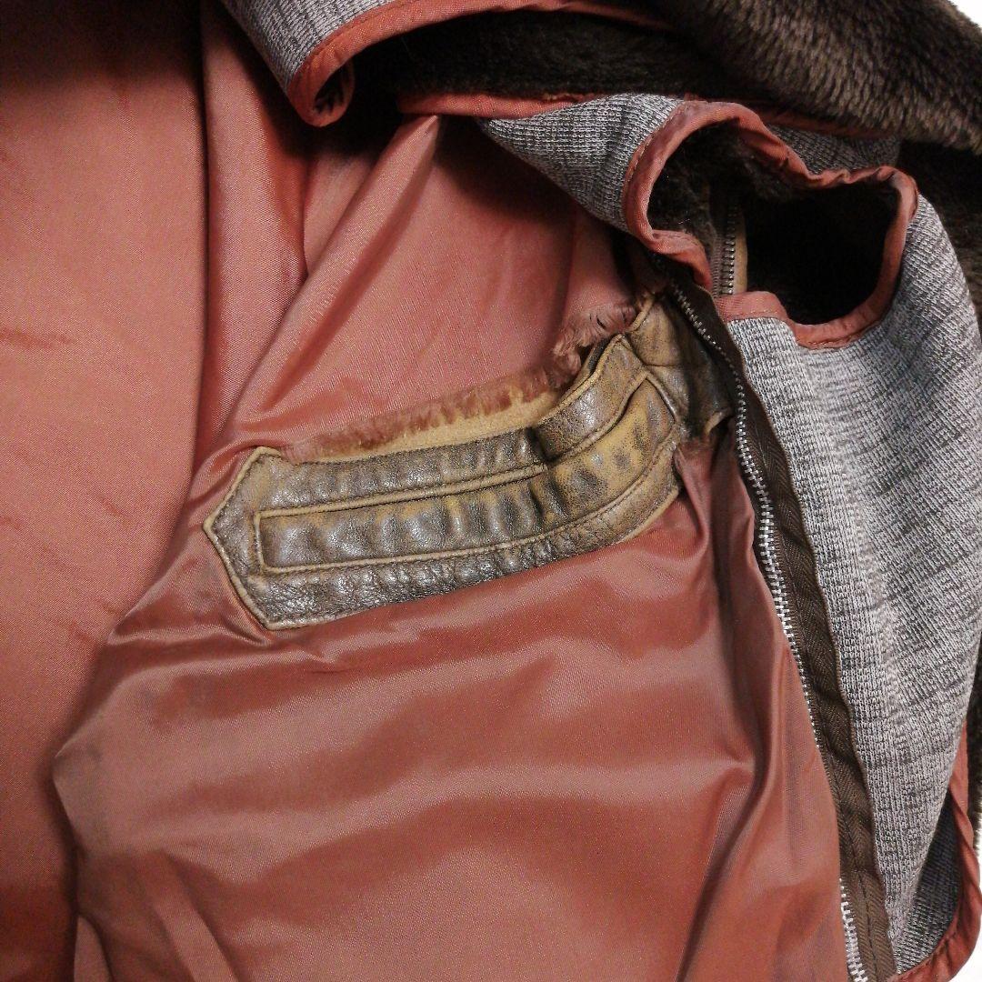 G-1 フライトレザージャケット XL 襟ボア ライナー付 90s ラムレザー