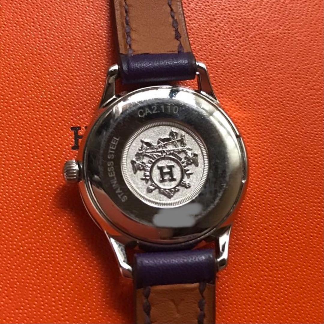 【電池交換済】HERMES スリムドゥエルメス CA2.110