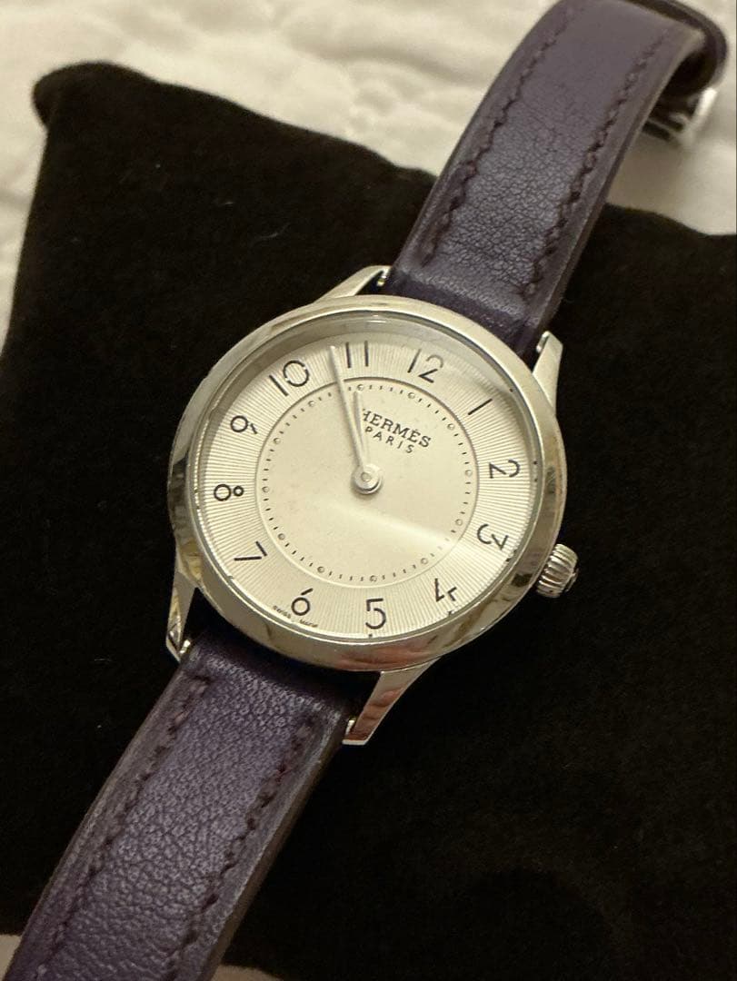 【電池交換済】HERMES スリムドゥエルメス CA2.110
