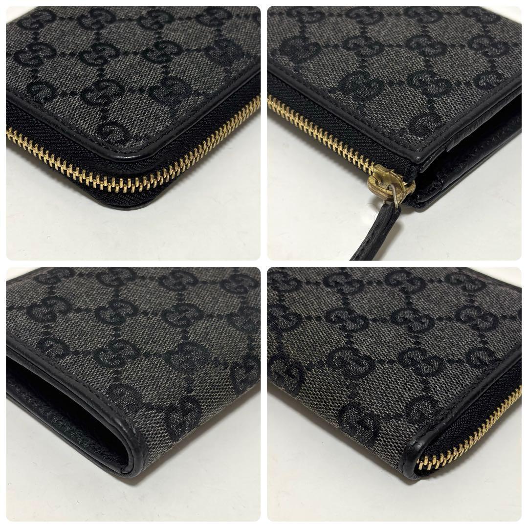 453✨美品✨GUCCI グッチ 長財布 GGキャンバス L字ファスナー デニム