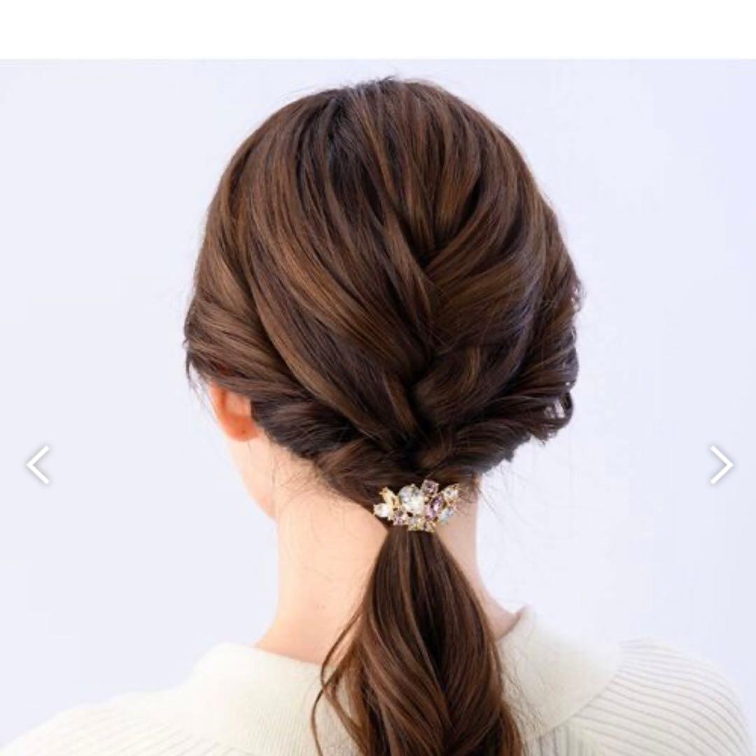 【新品未使用】コンプレックスビズ　クリスタルブライトポニーフック　クリップ