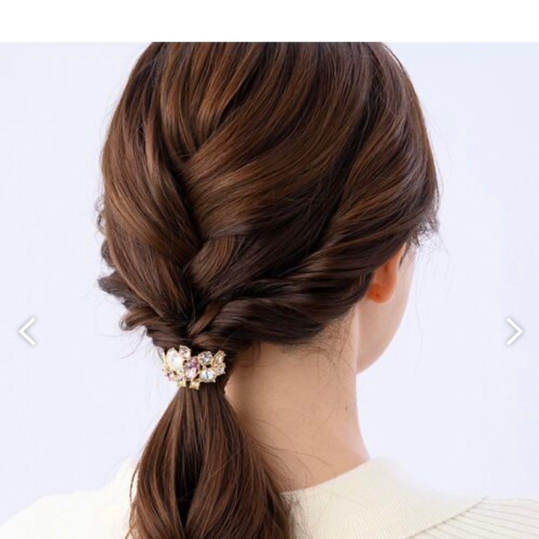 【新品未使用】コンプレックスビズ　クリスタルブライトポニーフック　クリップ