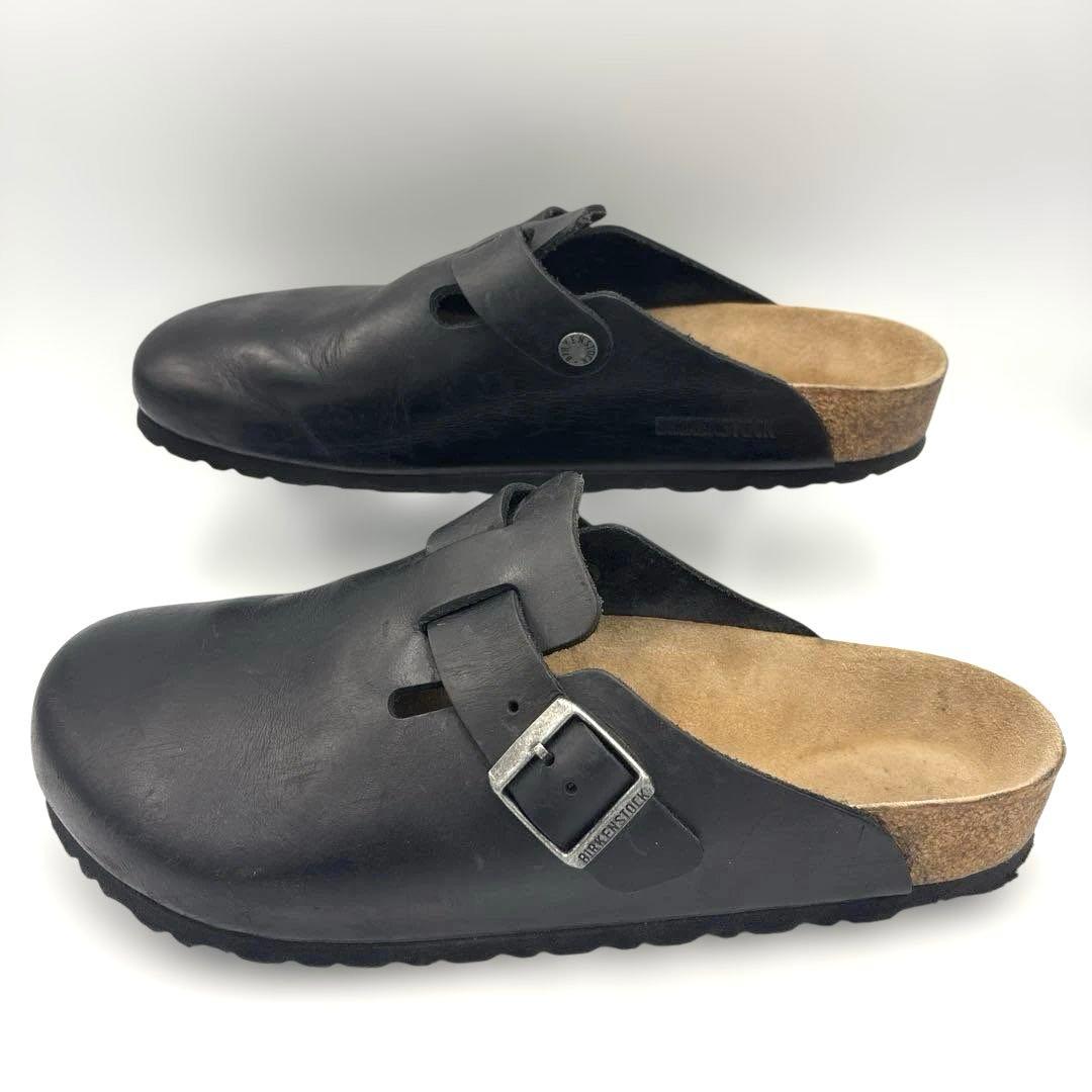 ビルケンシュトック ボストン レザーサンダル【43】28cm ブラック