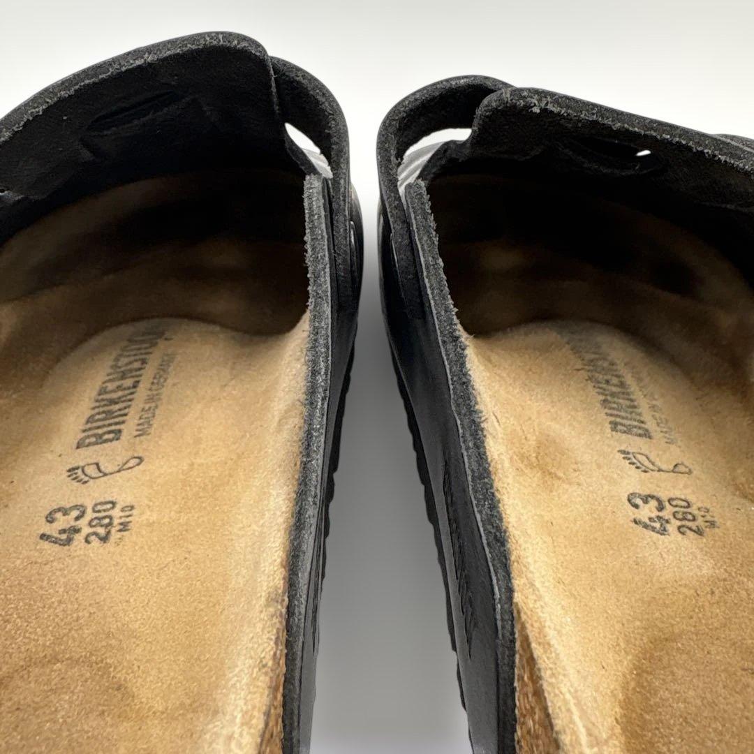 ビルケンシュトック ボストン レザーサンダル【43】28cm ブラック