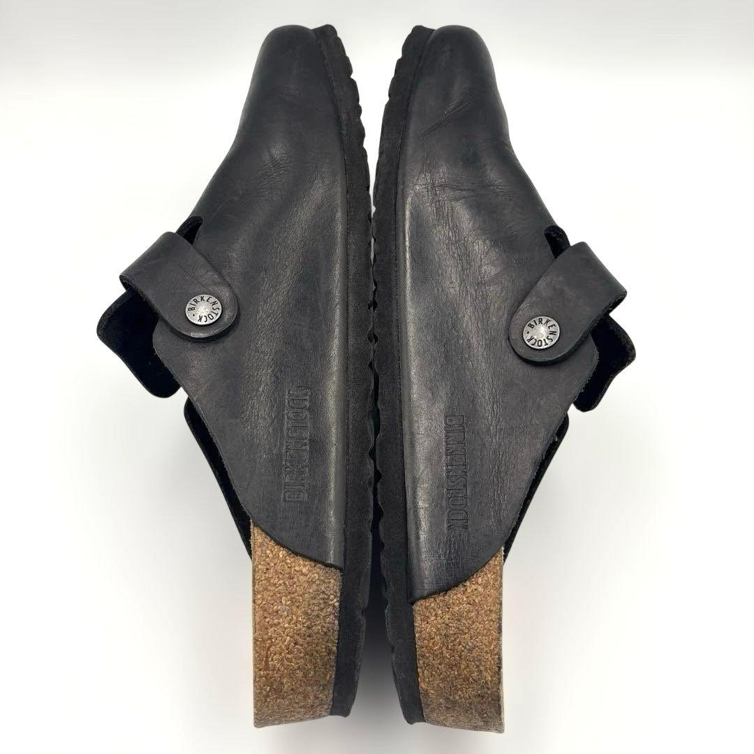 ビルケンシュトック ボストン レザーサンダル【43】28cm ブラック