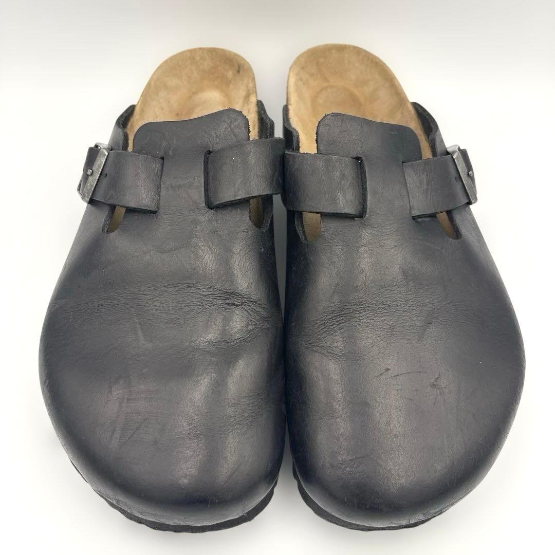 ビルケンシュトック ボストン レザーサンダル【43】28cm ブラック