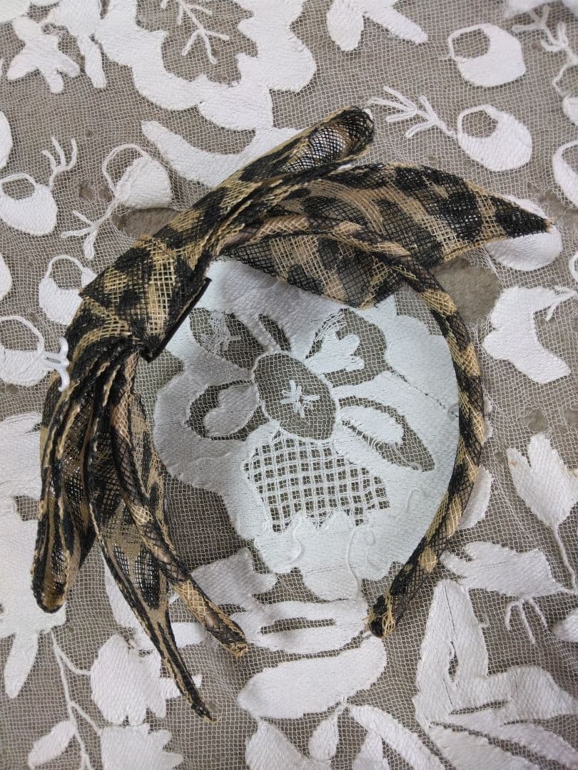 レア★Muhlbauerミュールバウアー★レオパード柄リボンカチューシャ豹ヒョウ