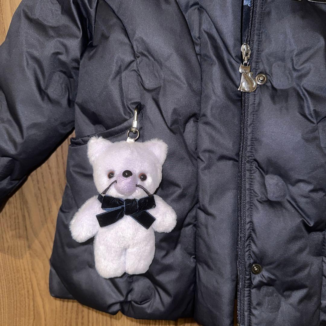 み*と様 新品タグ付き　ANNA SUI mini 中綿ネコブルゾン　紺100-