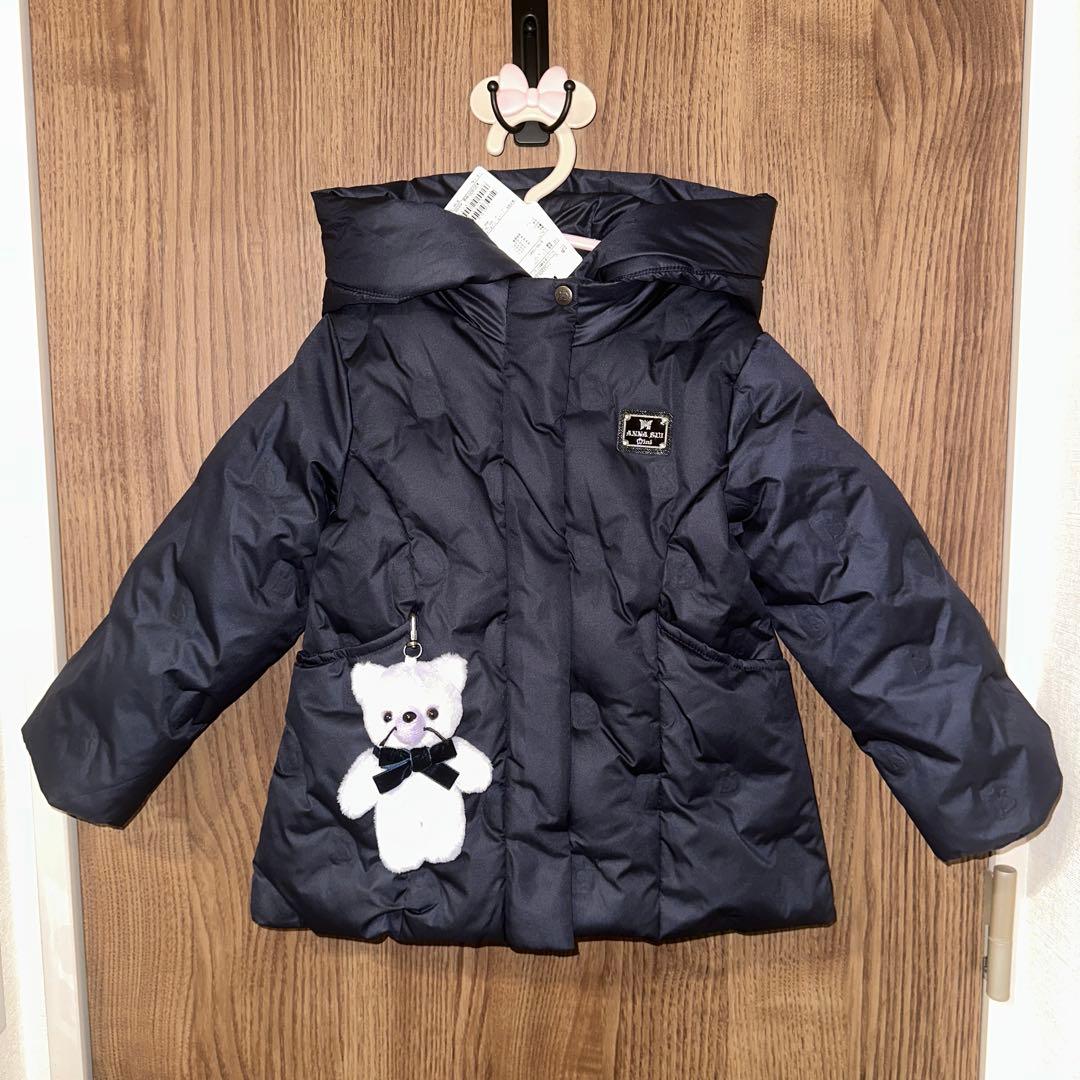 み*と様 新品タグ付き　ANNA SUI mini 中綿ネコブルゾン　紺100-
