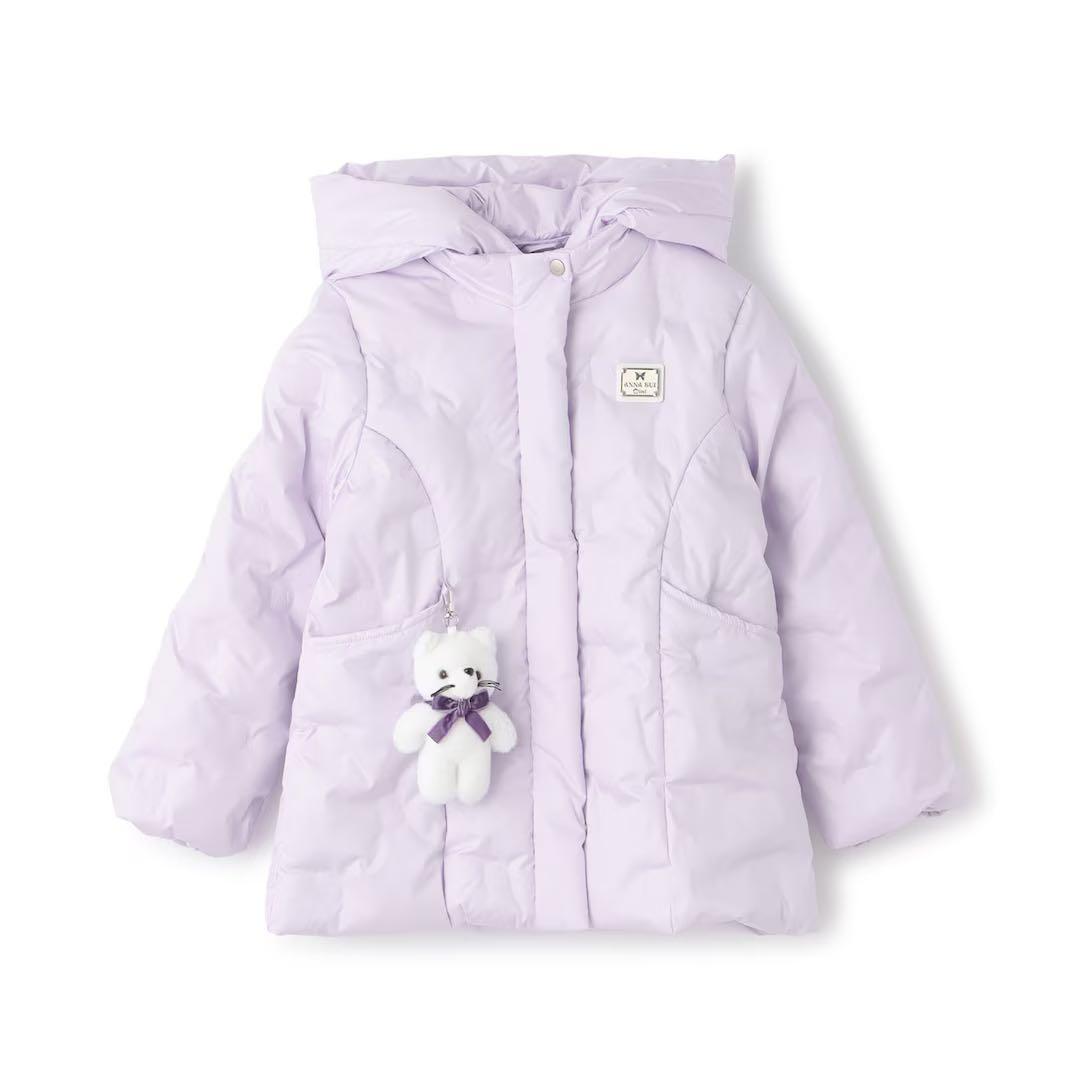 み*と様 新品タグ付き　ANNA SUI mini 中綿ネコブルゾン　紺100-