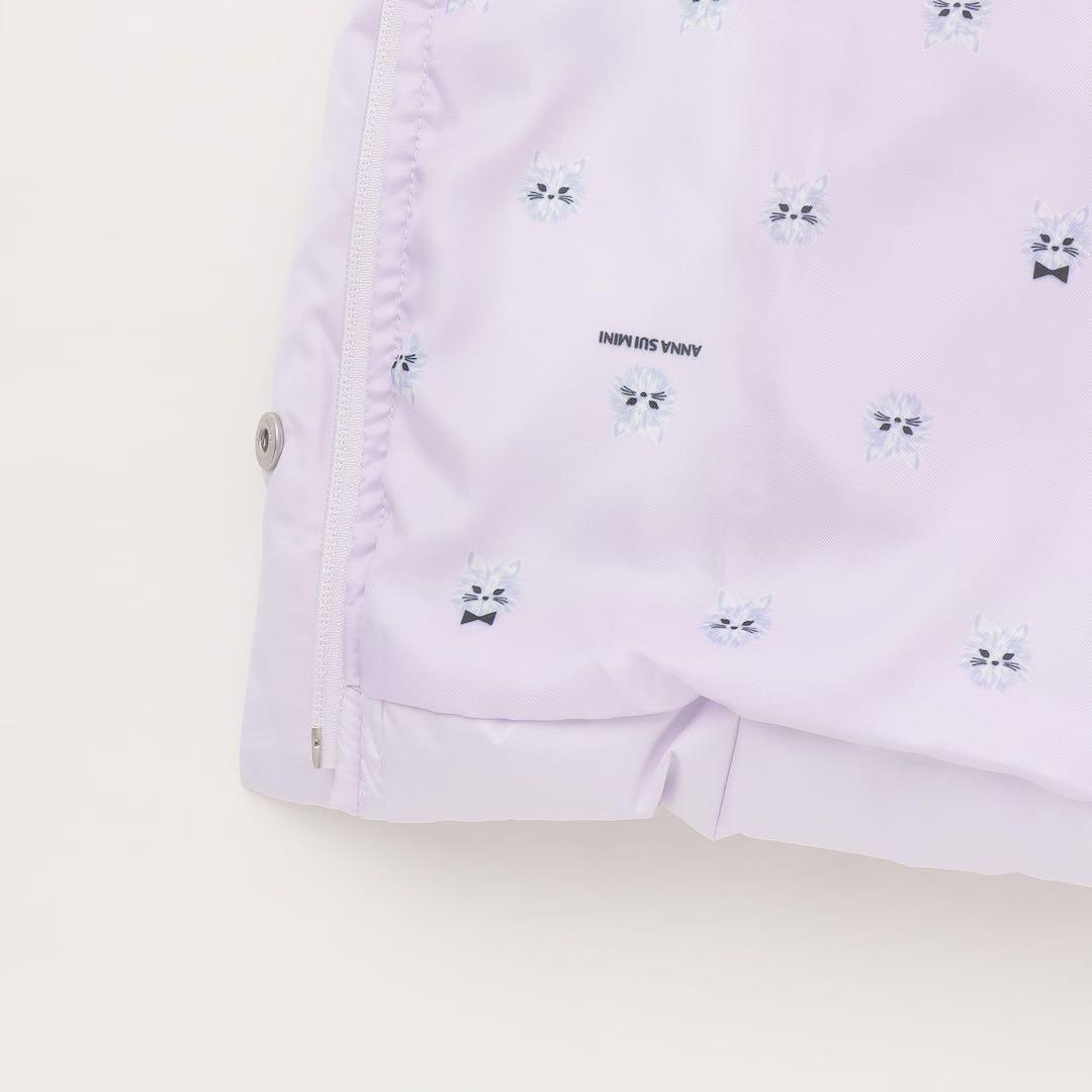 み*と様 新品タグ付き　ANNA SUI mini 中綿ネコブルゾン　紺100-