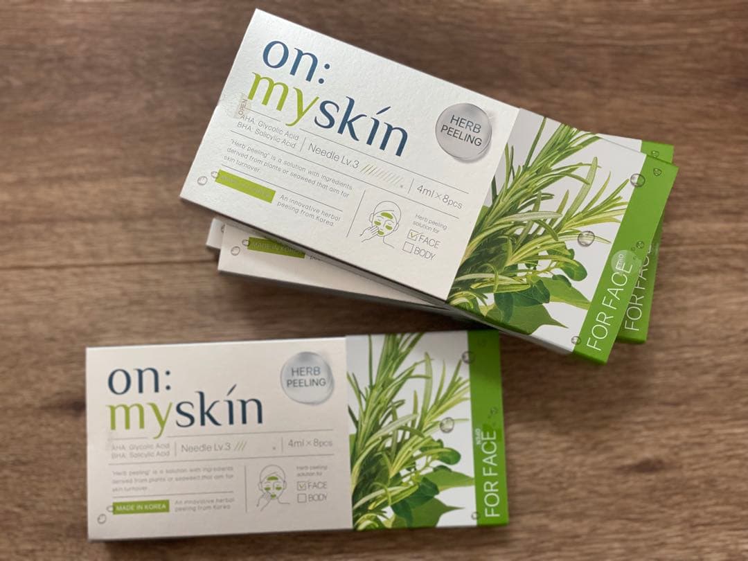 新品未開封on: myskin オンマイスキン ハーブピーリング 顔用4箱セット