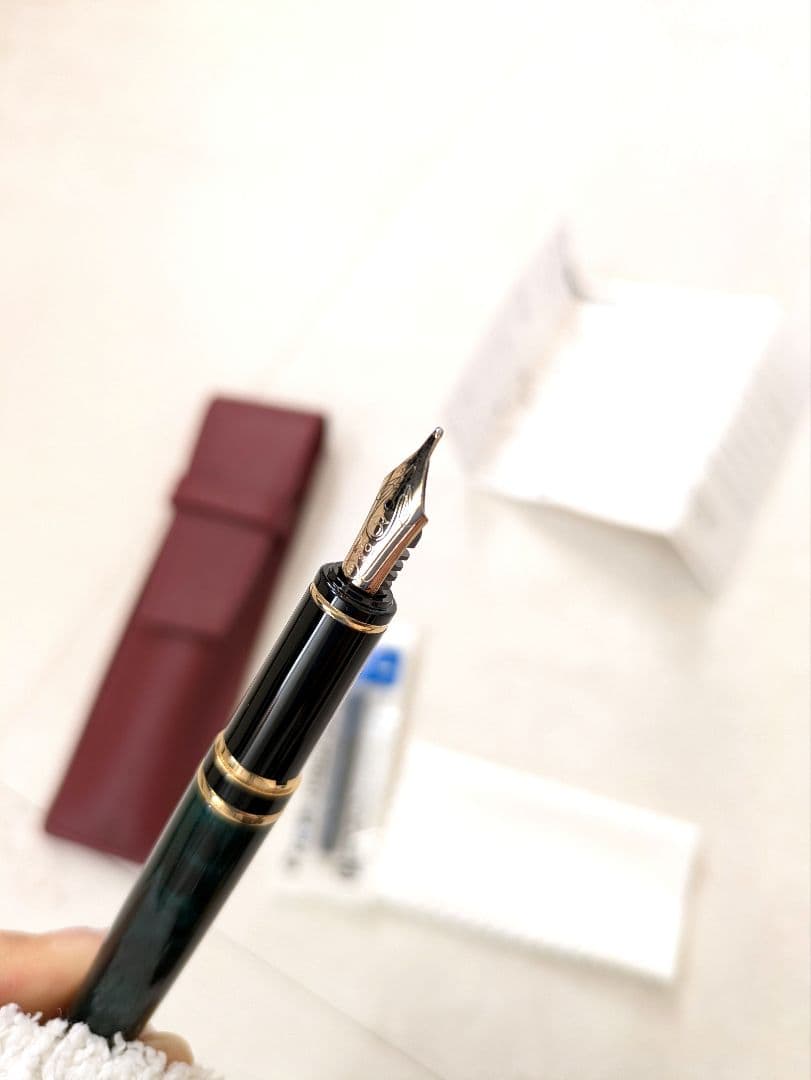 パイロット万年筆グランセ　マーブルグリーン廃盤　PILOT　14K 14金