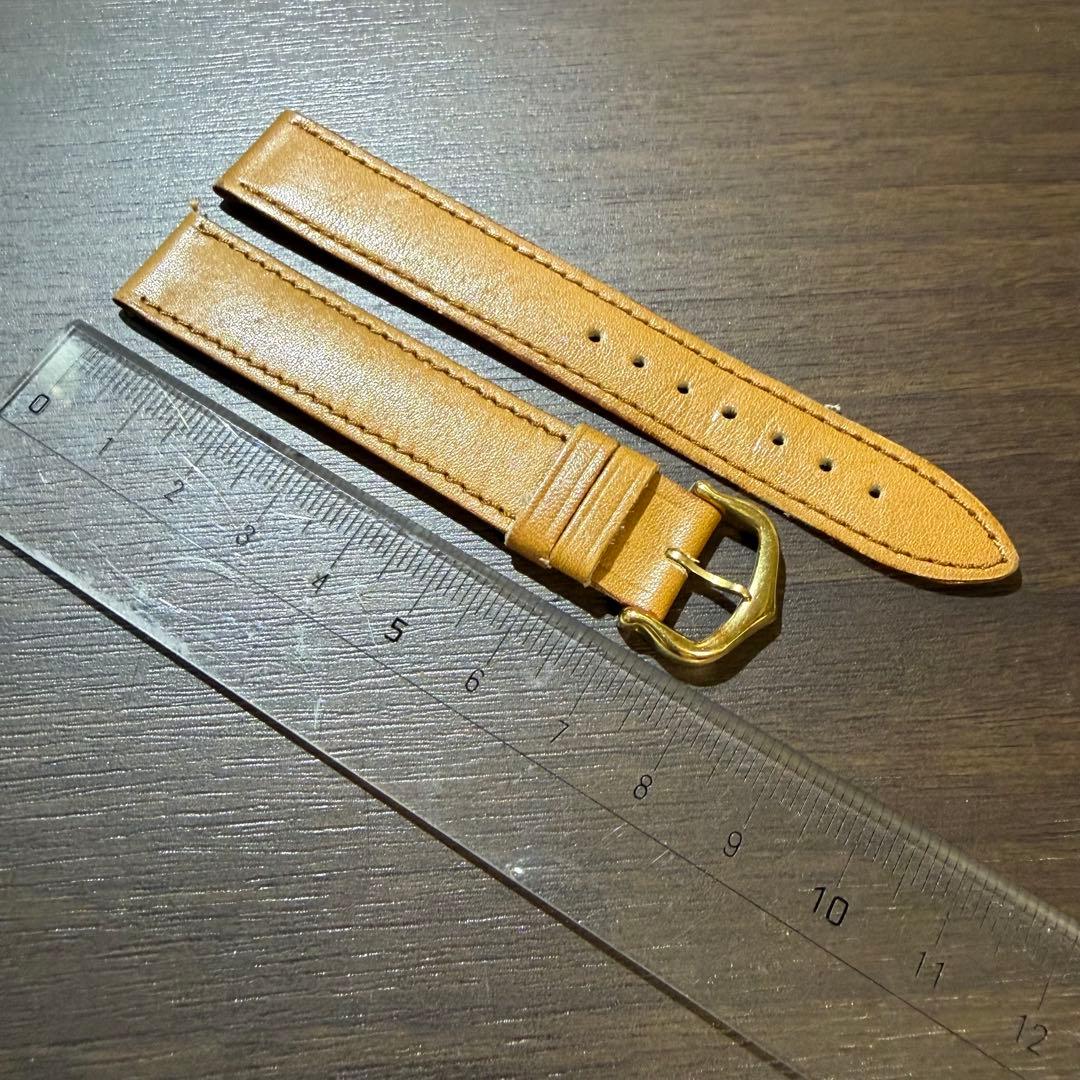 カルティエ Cartier ブラウンレザーベルト 純正尾錠付き　15mm幅