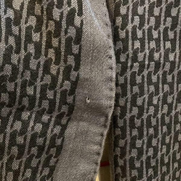 HERMES エルメス マフラー ストール グレー チェーン柄