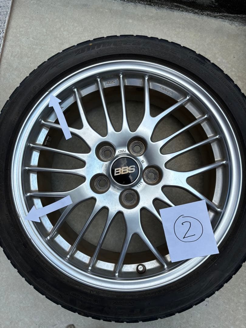 BBS 17インチホイール 1本づつの出品　4本一緒にお願いします。②