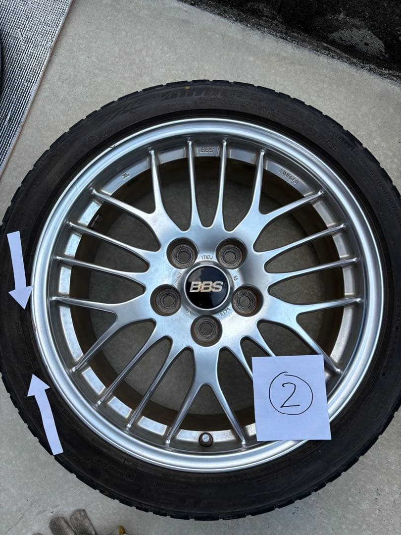BBS 17インチホイール 1本づつの出品　4本一緒にお願いします。②
