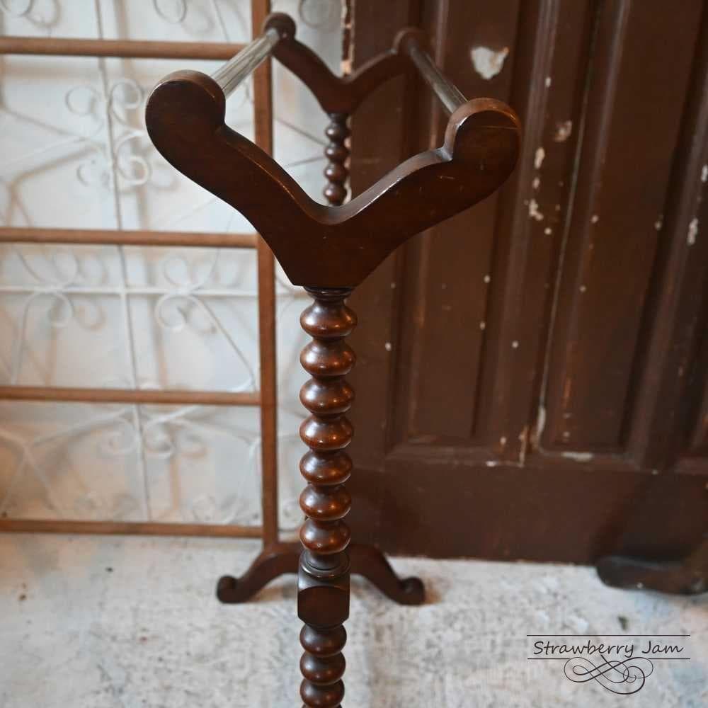 IFU-415 英国アンティーク マホガニー リネンラック ラック 洗濯物干し