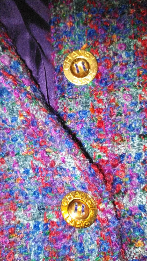 【激安明日まで出品】　シャネルヴィンテージ　ツイードジャケットデニムベストセット