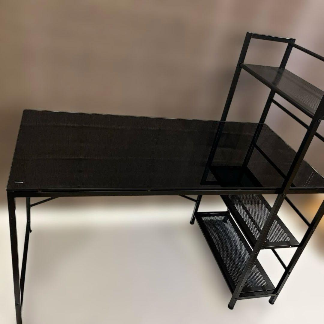 【ガラス天板】学習．事務．パソコン机