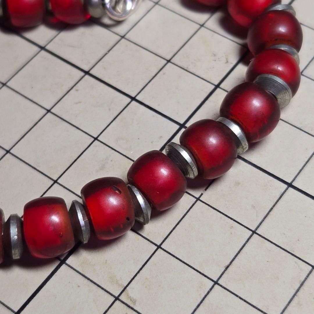 岡田譲二様お取り置き　ホワイトハーツブレスレット　ハンドメイド