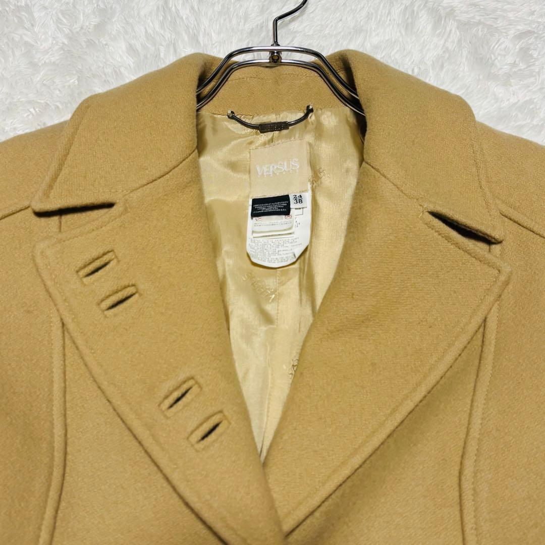 希少 ヴェルサス ヴェルサーチ フルレングス トレンチコート ウール イタリア製