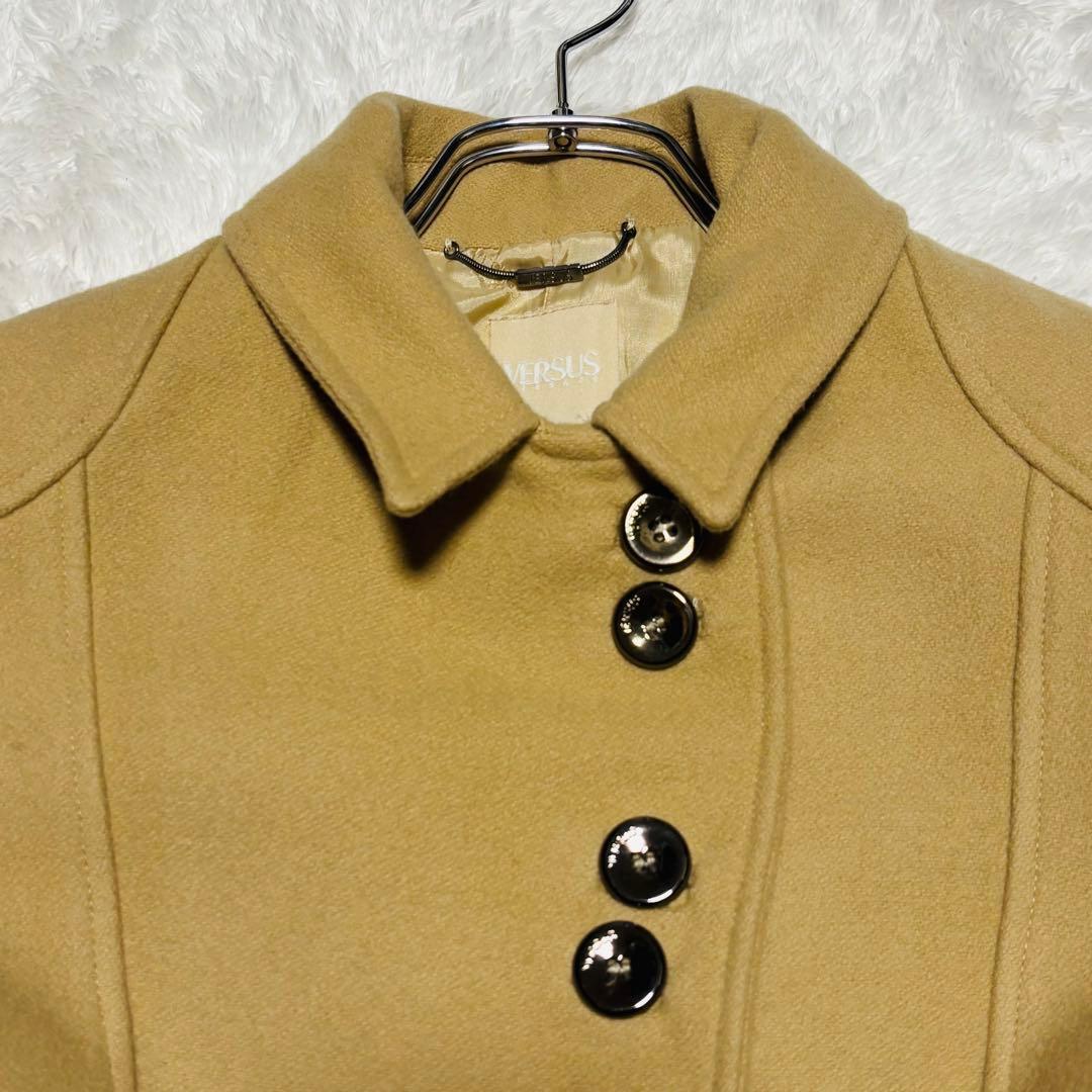 希少 ヴェルサス ヴェルサーチ フルレングス トレンチコート ウール イタリア製