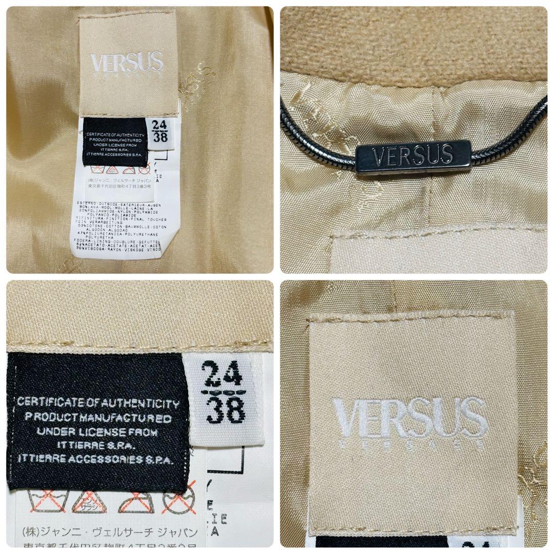 希少 ヴェルサス ヴェルサーチ フルレングス トレンチコート ウール イタリア製