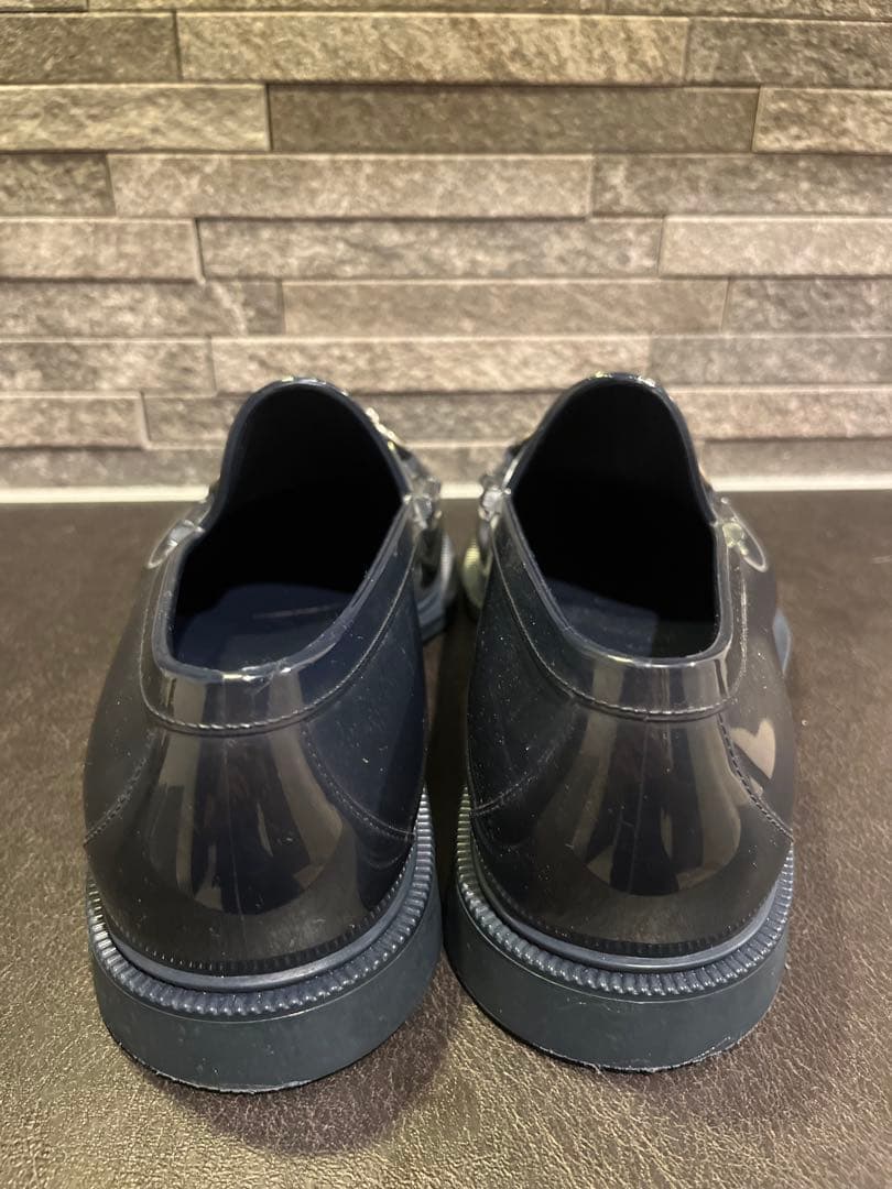 グッチ ホースビット ローファー レインシューズ 8 ネイビー