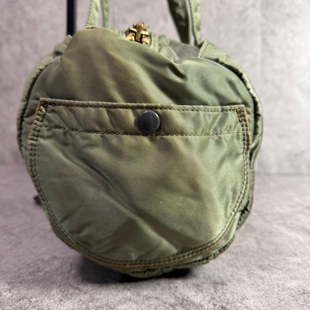 【廃盤希少カラー】ポーター　タンカー　ミニボストンバック　セージグリーン　y2k