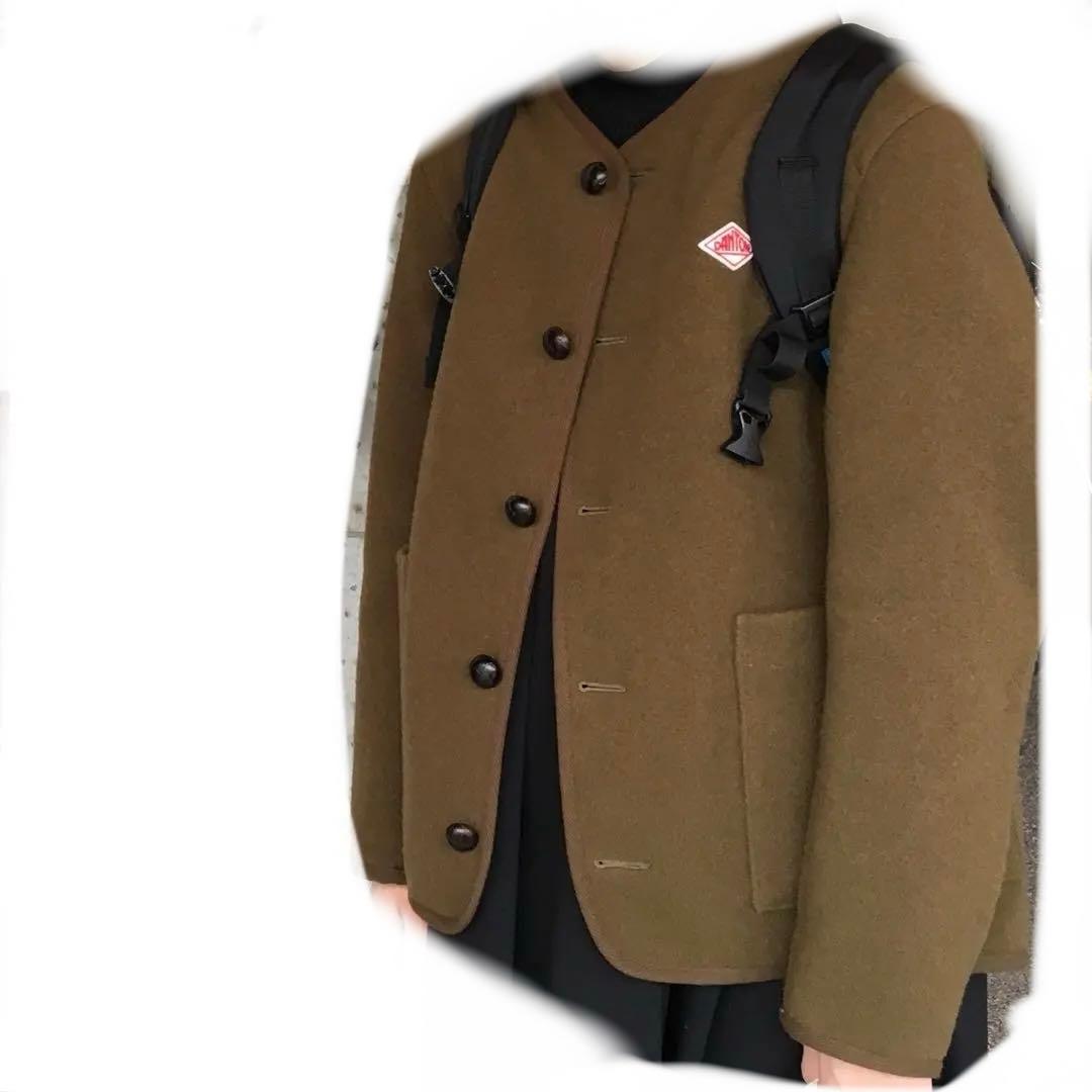 【ダントン】【中古】ウールパイルノーカラージャケット