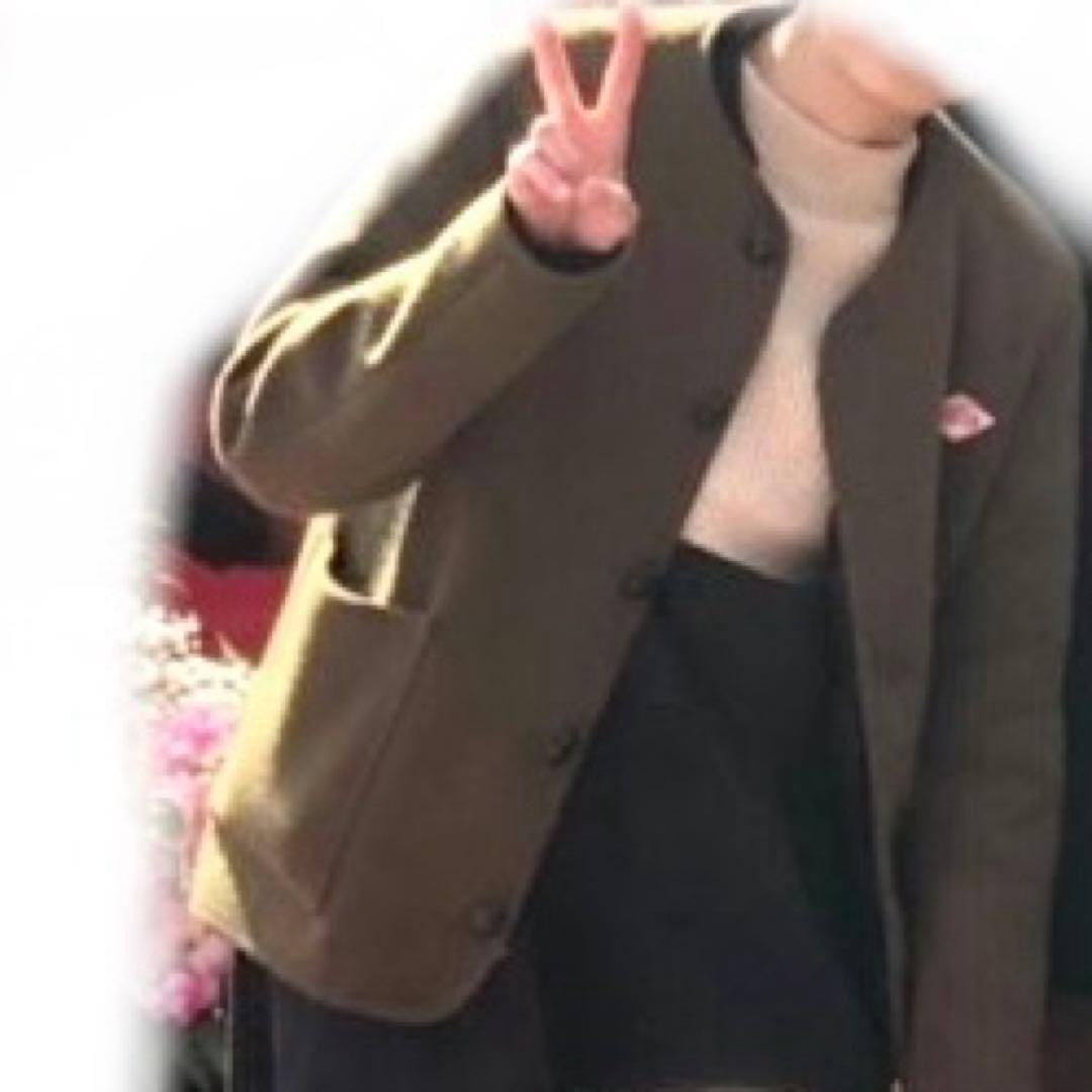 【ダントン】【中古】ウールパイルノーカラージャケット