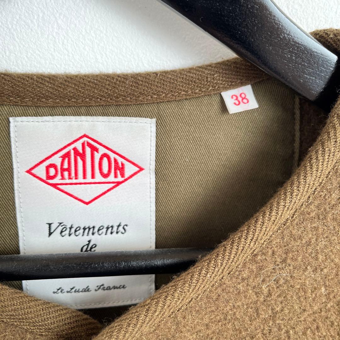 【ダントン】【中古】ウールパイルノーカラージャケット