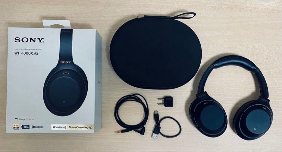 SONY WH-1000X M3 ワイヤレスヘッドホン　箱、部品、説明書付き