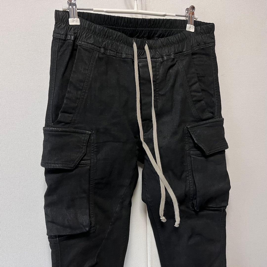 Rick Owens DRKSHDW MASTODONデニム Mブラックカーゴ