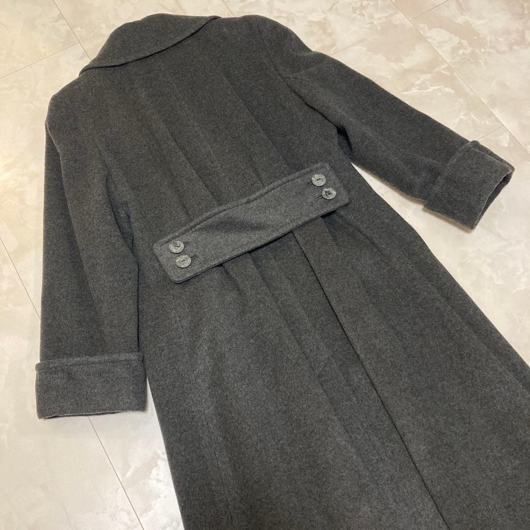 フォクシー♡ロングコート カシミヤ ダークグレー カシミヤコート