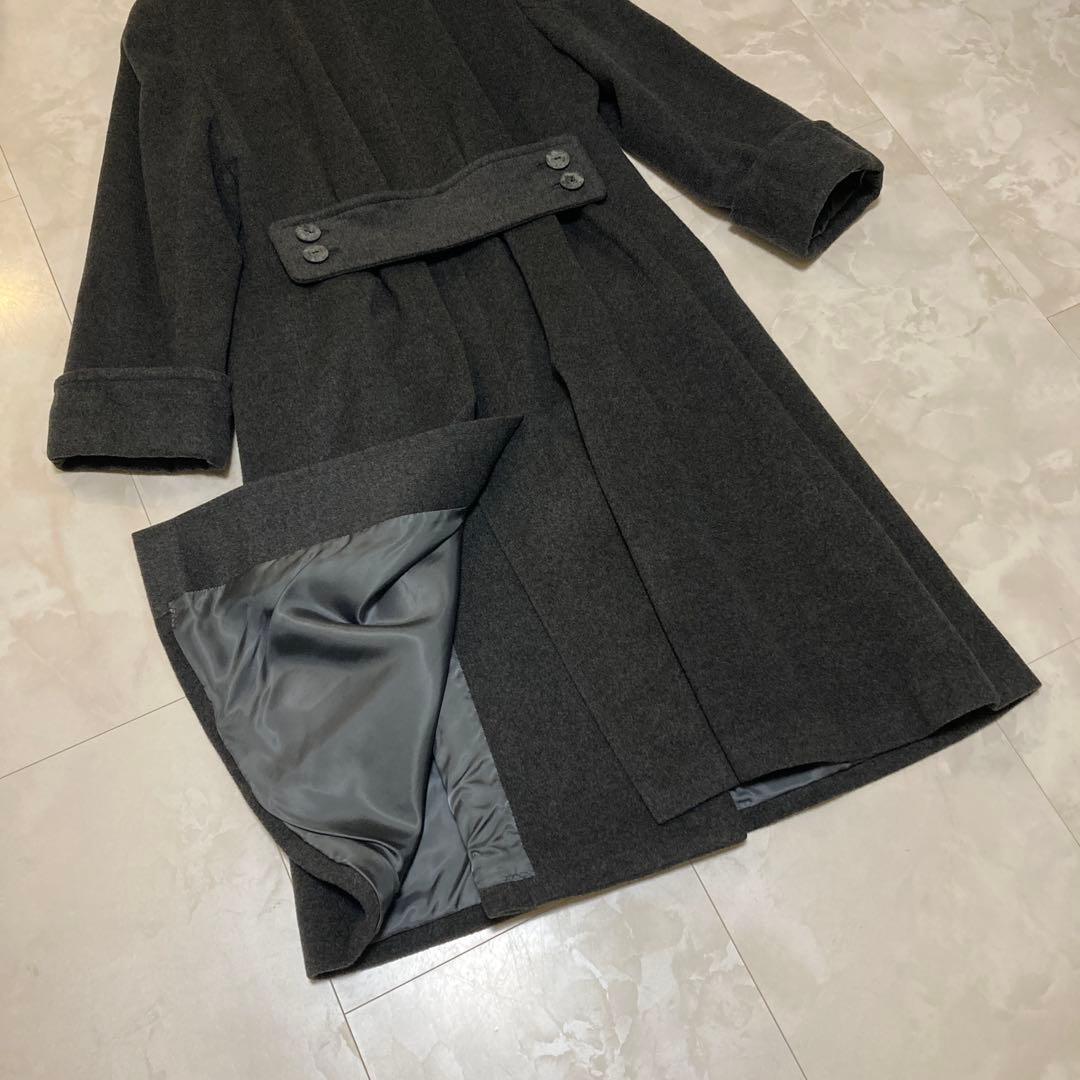 フォクシー♡ロングコート カシミヤ ダークグレー カシミヤコート