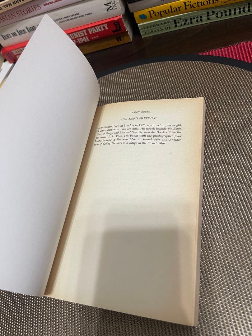 希少　Corker's Freedom John Berger