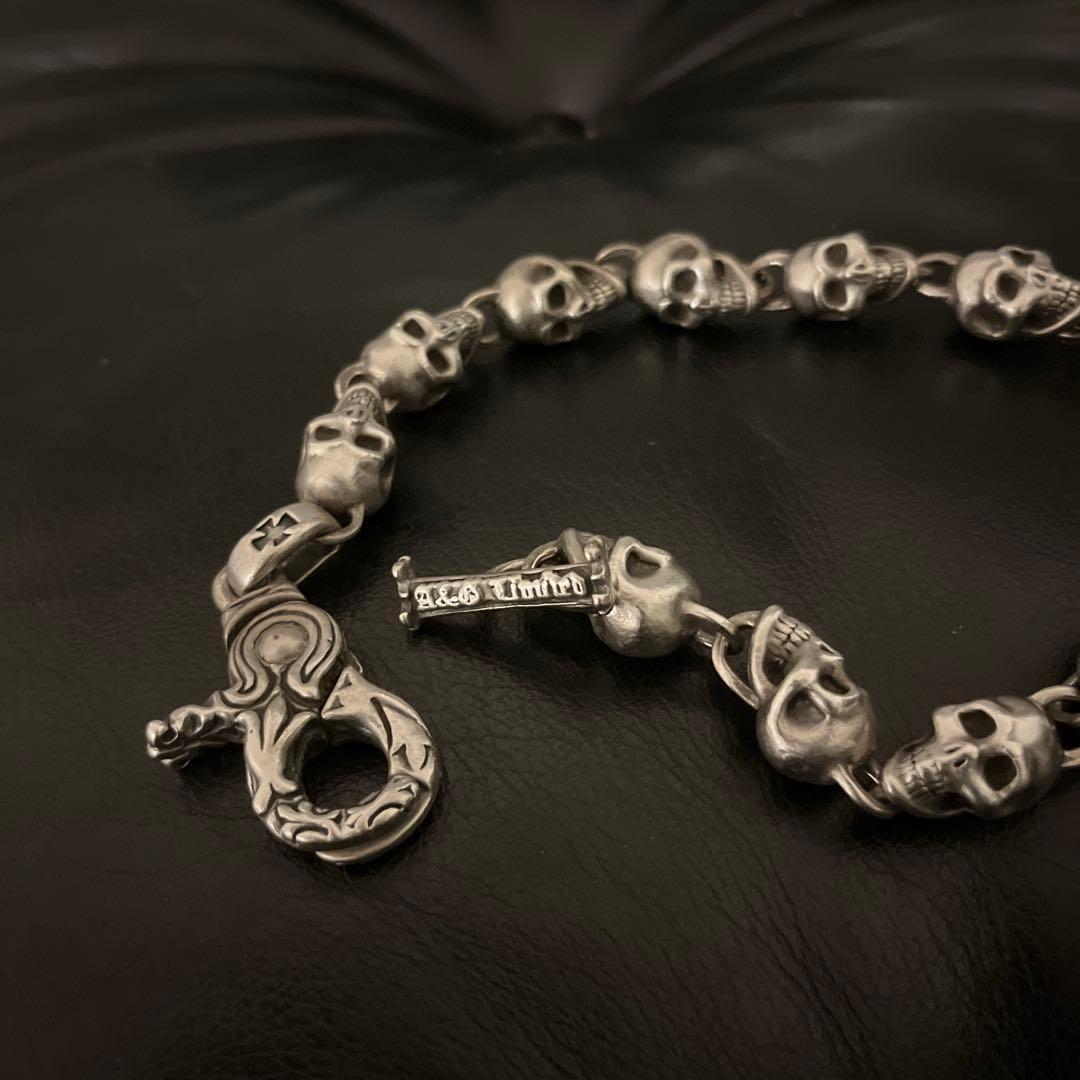 A&G スカルデザイン ウォレットチェーン