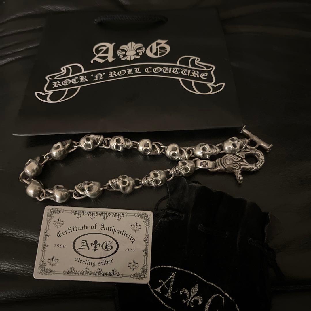 A&G スカルデザイン ウォレットチェーン