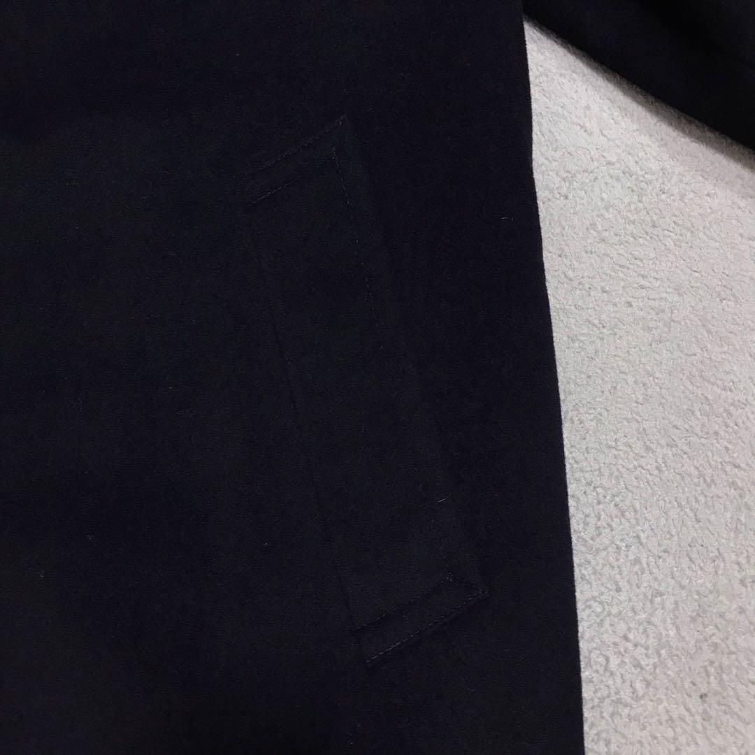 90s バーバリーズ　ビンテージウールロングコート　カシミア混　日本製　ネイビー