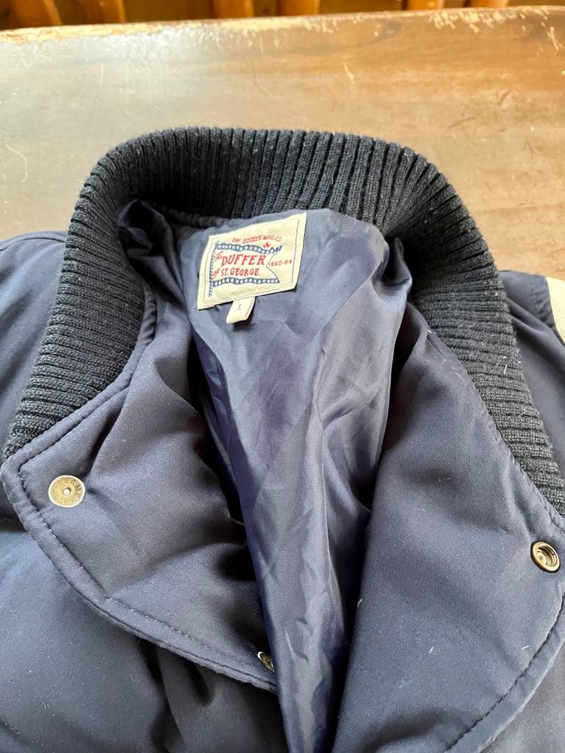 The DUFFER Of ST.E スタジャン L レザー ネイビー