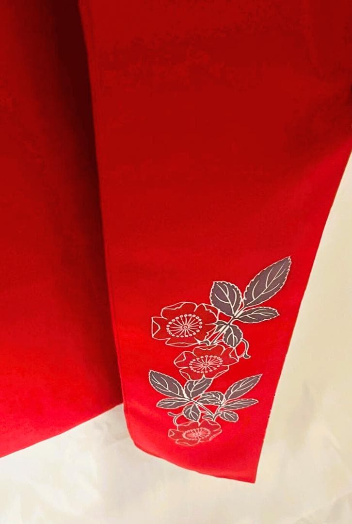 【美品】比嘉京子　振袖フルセット成人式6点セット金箔/紫/赤/緑/黒トールサイズ